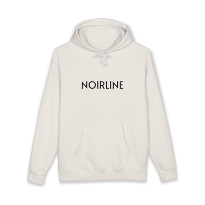 Noirline Hoodie — White Graphic Hoodie with 'NOIRLINE' Front Text