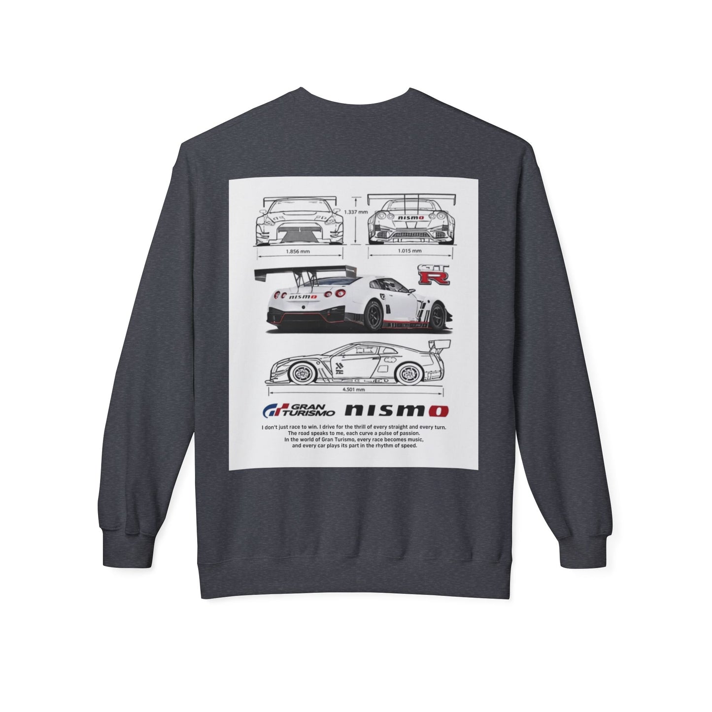 NISMO GT-R Illustration Crewneck Sweatshirt — "I don't chase trophies, I chase the feeling"