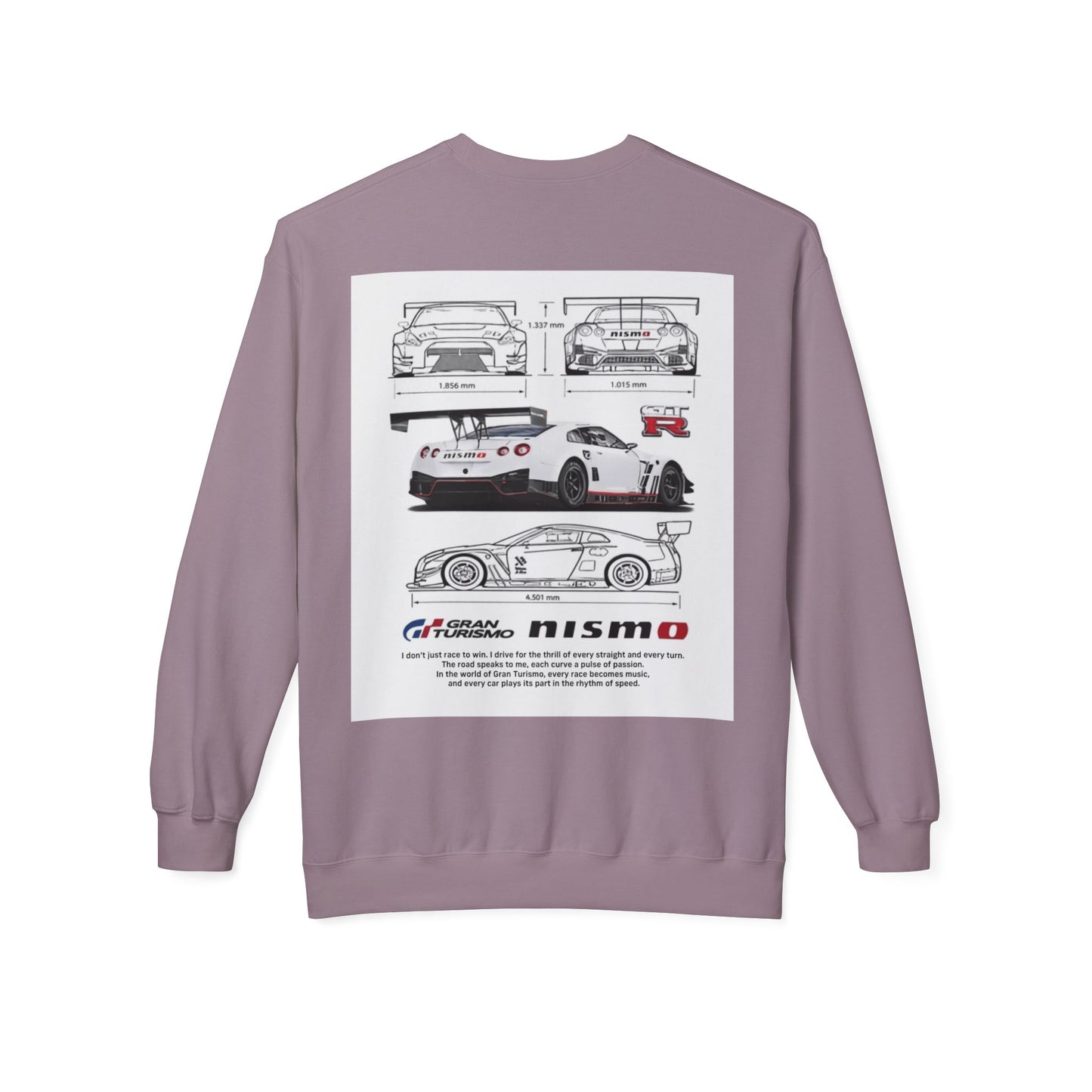 NISMO GT-R Illustration Crewneck Sweatshirt — "I don't chase trophies, I chase the feeling"