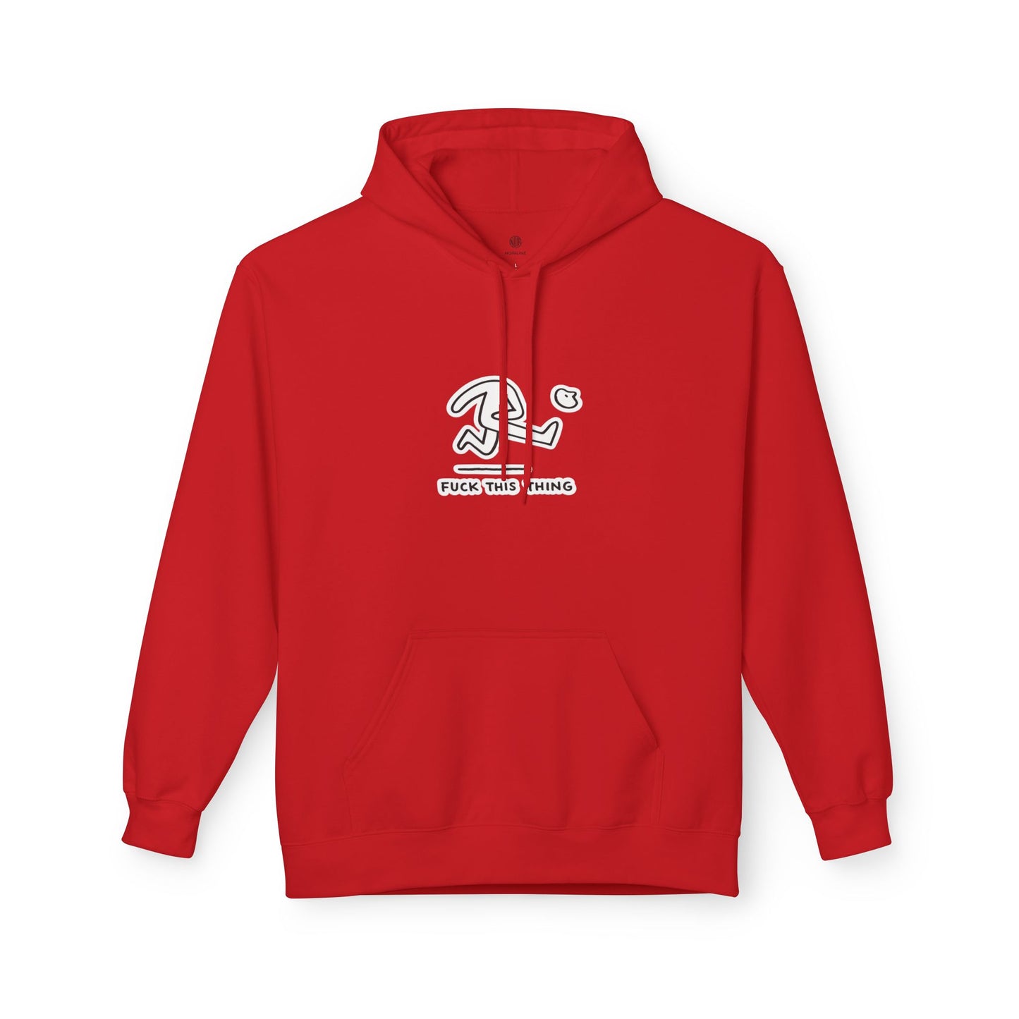 Minimalist Stick Figure Hoodie "Fuck This Thing"