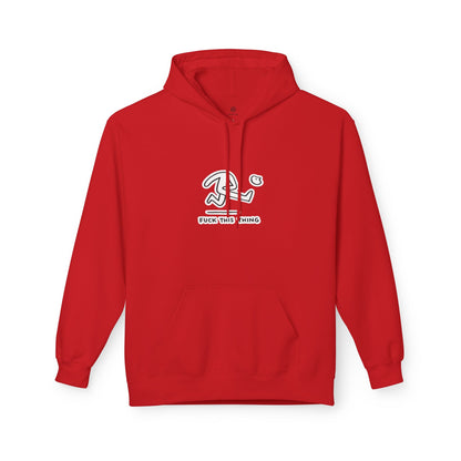 Minimalist Stick Figure Hoodie "Fuck This Thing"