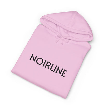Noirline Hoodie — White Graphic Hoodie with 'NOIRLINE' Front Text