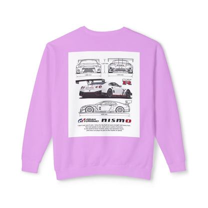 Racing Blueprint Crewneck Sweatshirt — NISMO GT-R Technical Sketch Back