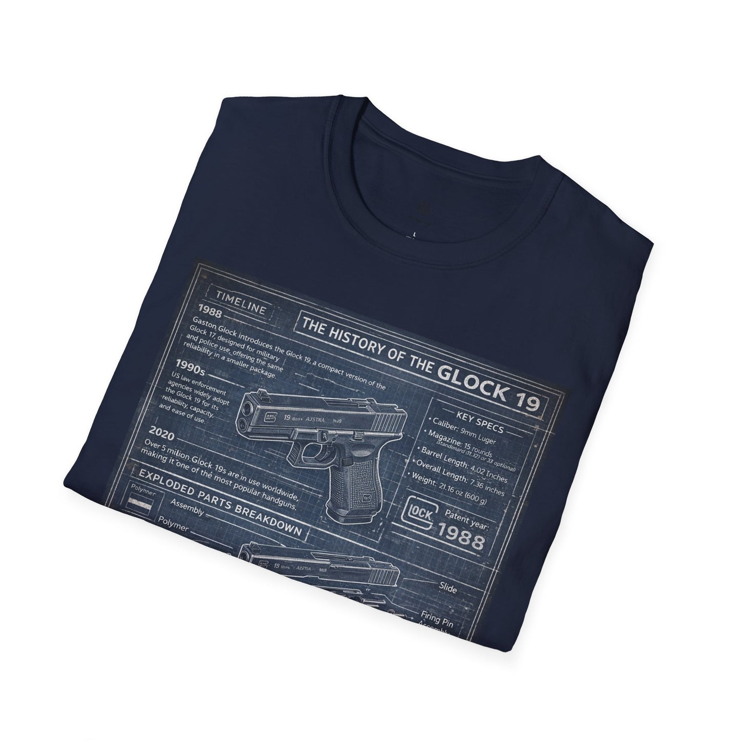 Glock 19 Blueprint T-Shirt