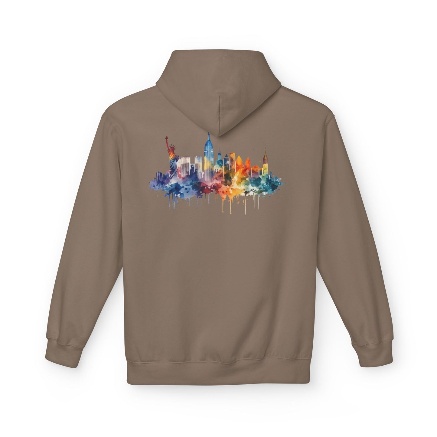 New York Skyline Watercolor Hoodie