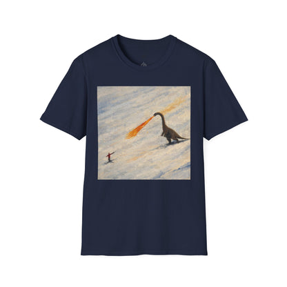Whimsical Fire-Breathing dinosaur T-Shirt
