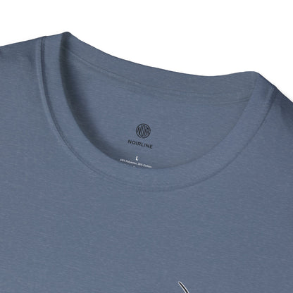 Abstract Line Art Vase T-Shirt — Minimalist Floral Face Graphic