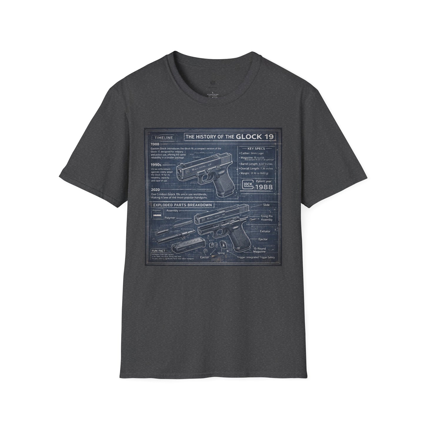 Glock 19 Blueprint T-Shirt