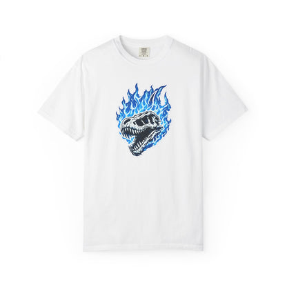 Blue Flame Dino Skull T-Shirt