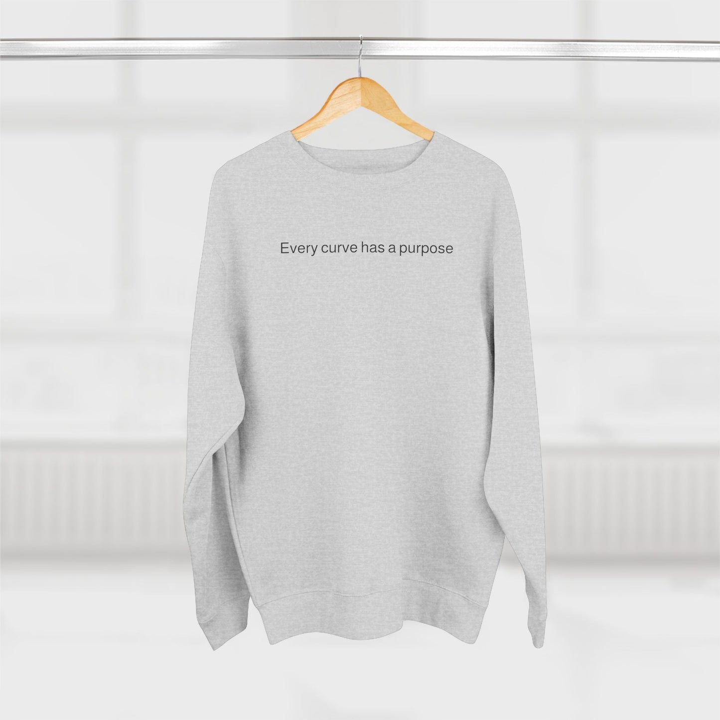 Porsche Pink Poster Crewneck Sweatshirt — "Every curve has a purpose"