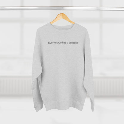 Porsche Pink Poster Crewneck Sweatshirt — "Every curve has a purpose"