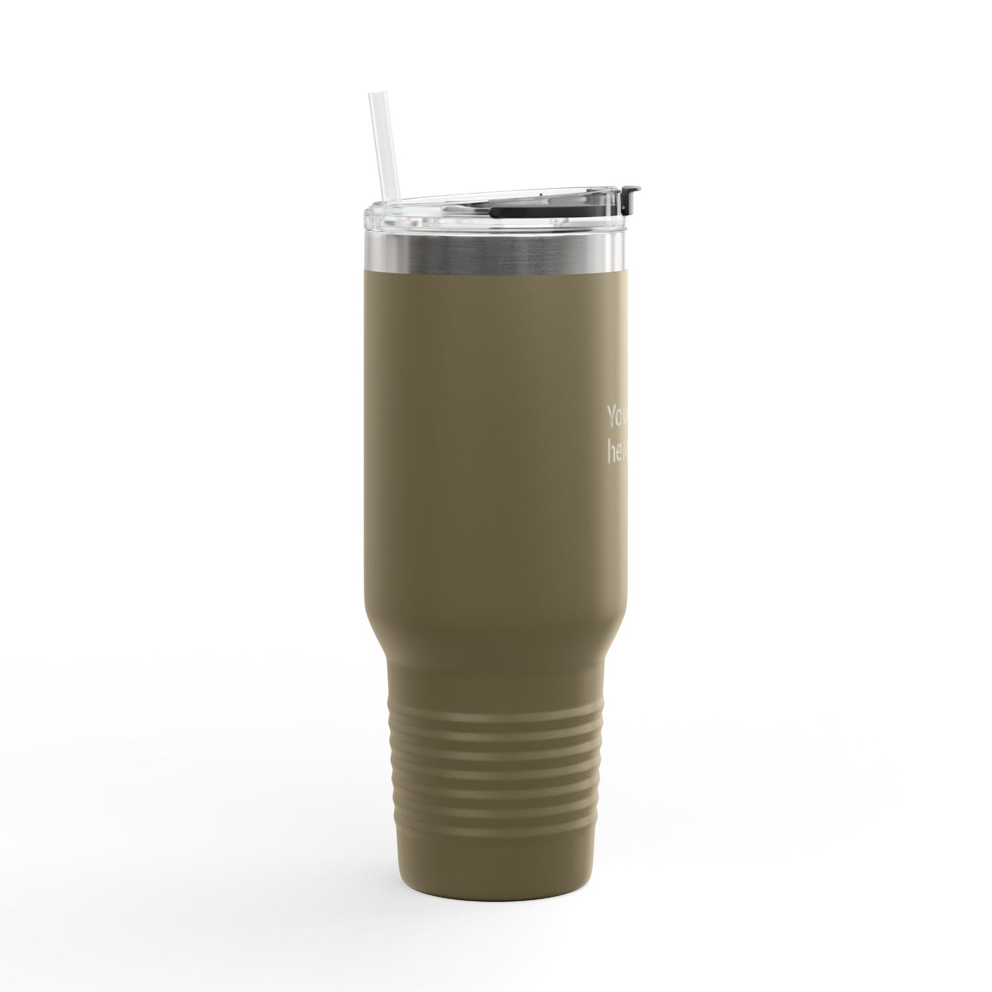 40oz Insulated Travel Mug – Double-Wall Stainless Tumbler with Straw & Handle
