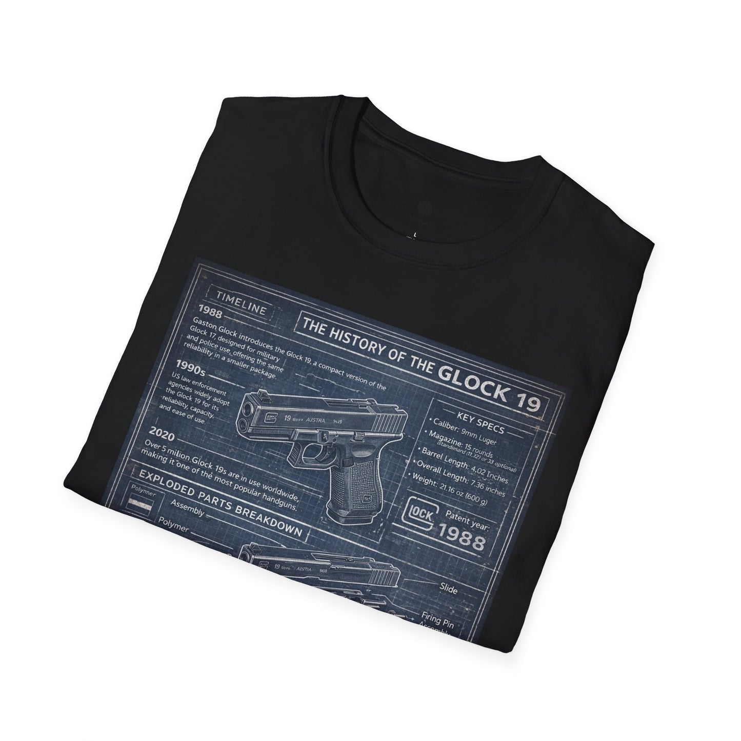 Glock 19 Blueprint T-Shirt