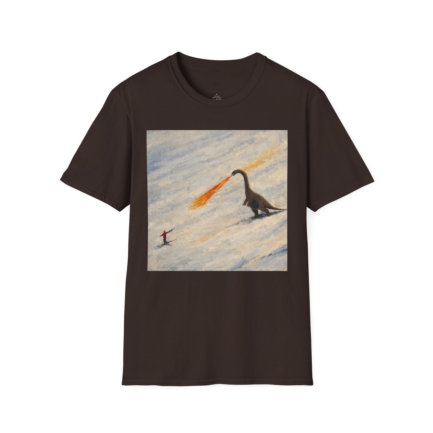 Whimsical Fire-Breathing dinosaur T-Shirt