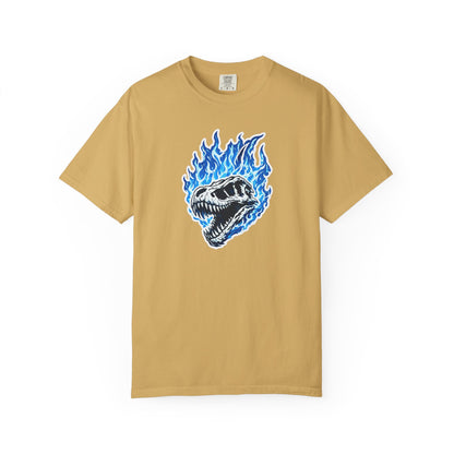 Blue Flame Dino Skull T-Shirt
