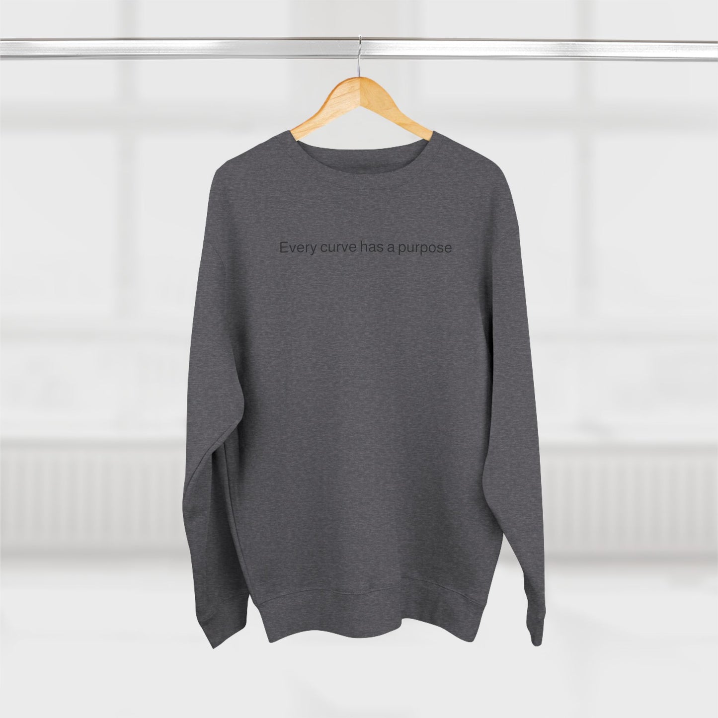 Porsche Pink Poster Crewneck Sweatshirt — "Every curve has a purpose"