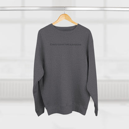 Porsche Pink Poster Crewneck Sweatshirt — "Every curve has a purpose"