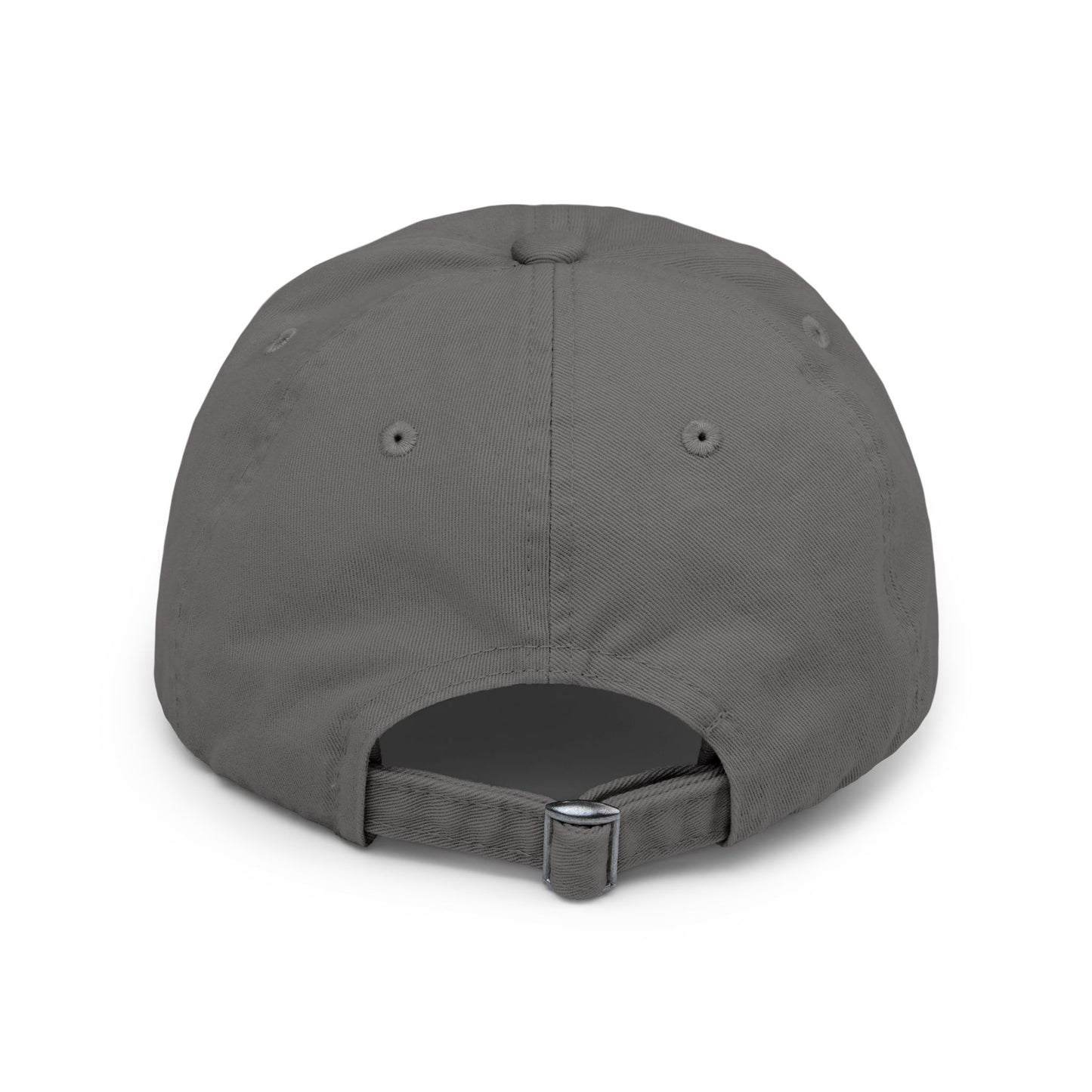 Distressed Black Cap with Sleepy Sheep Embroidery
