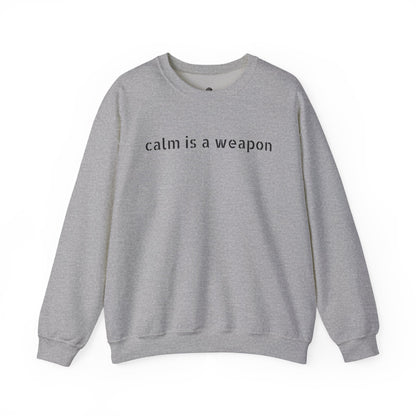 Calm Is a Weapon Sweatshirt — Starry Night Rose Graphic Crewneck