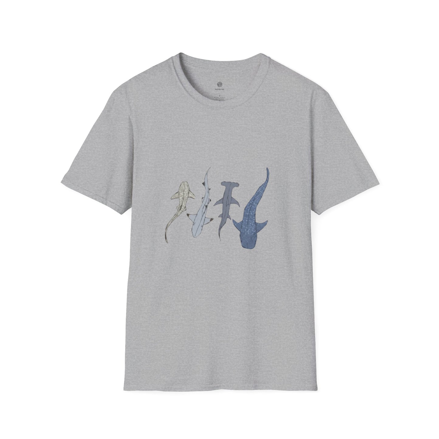 Shark Silhouette Tee - Coastal Ocean Wildlife Graphic T-Shirt