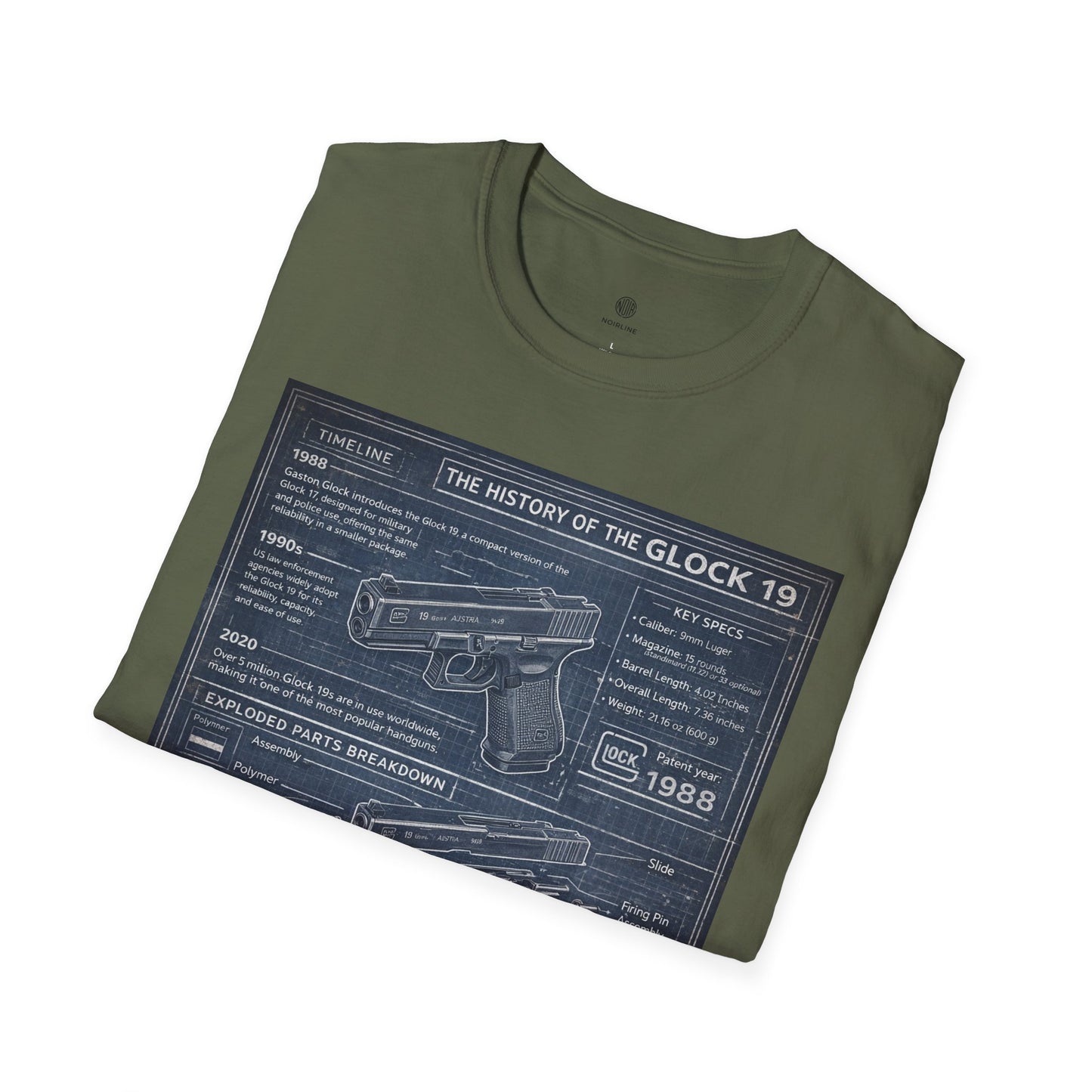 Glock 19 Blueprint T-Shirt
