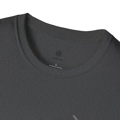 Abstract Line Art Vase T-Shirt — Minimalist Floral Face Graphic