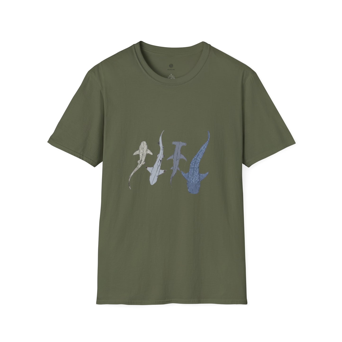 Shark Silhouette Tee - Coastal Ocean Wildlife Graphic T-Shirt