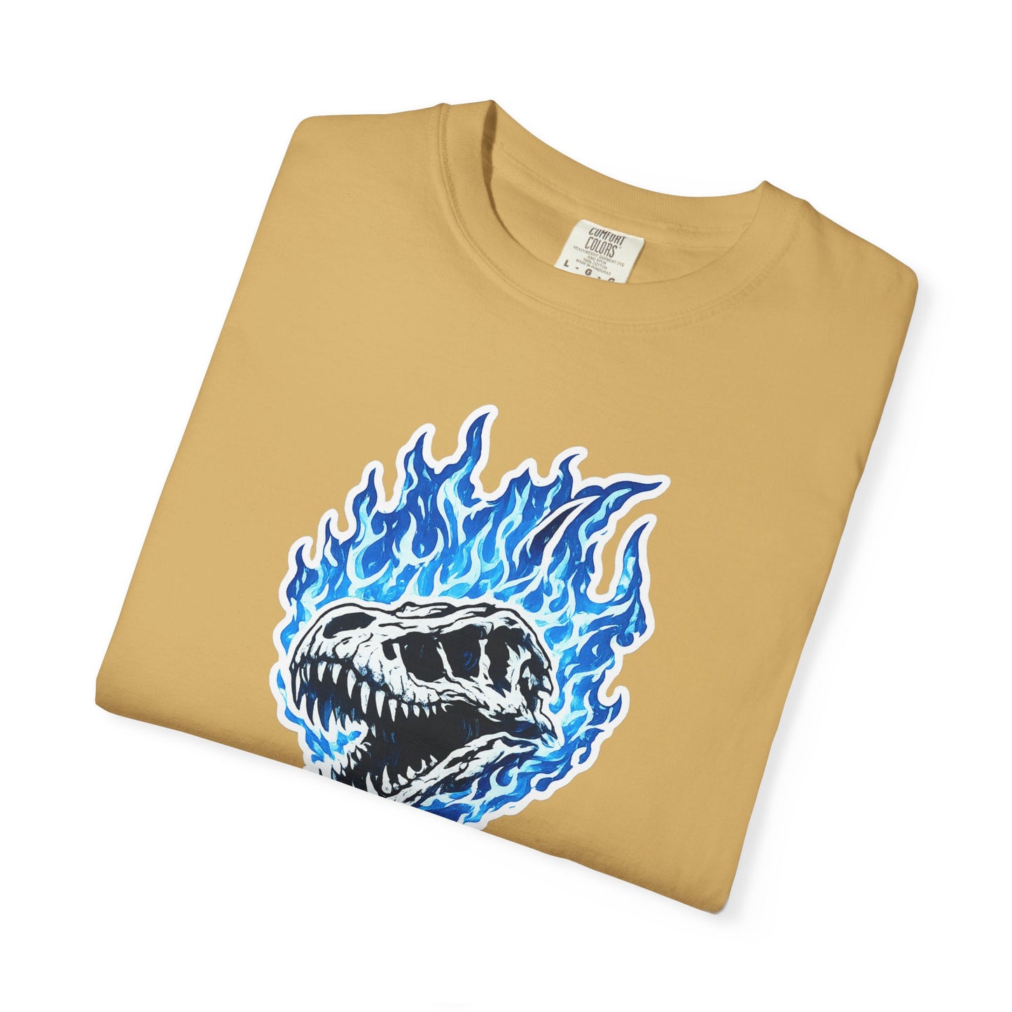 Blue Flame Dino Skull T-Shirt