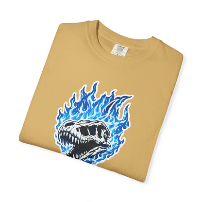 Blue Flame Dino Skull T-Shirt
