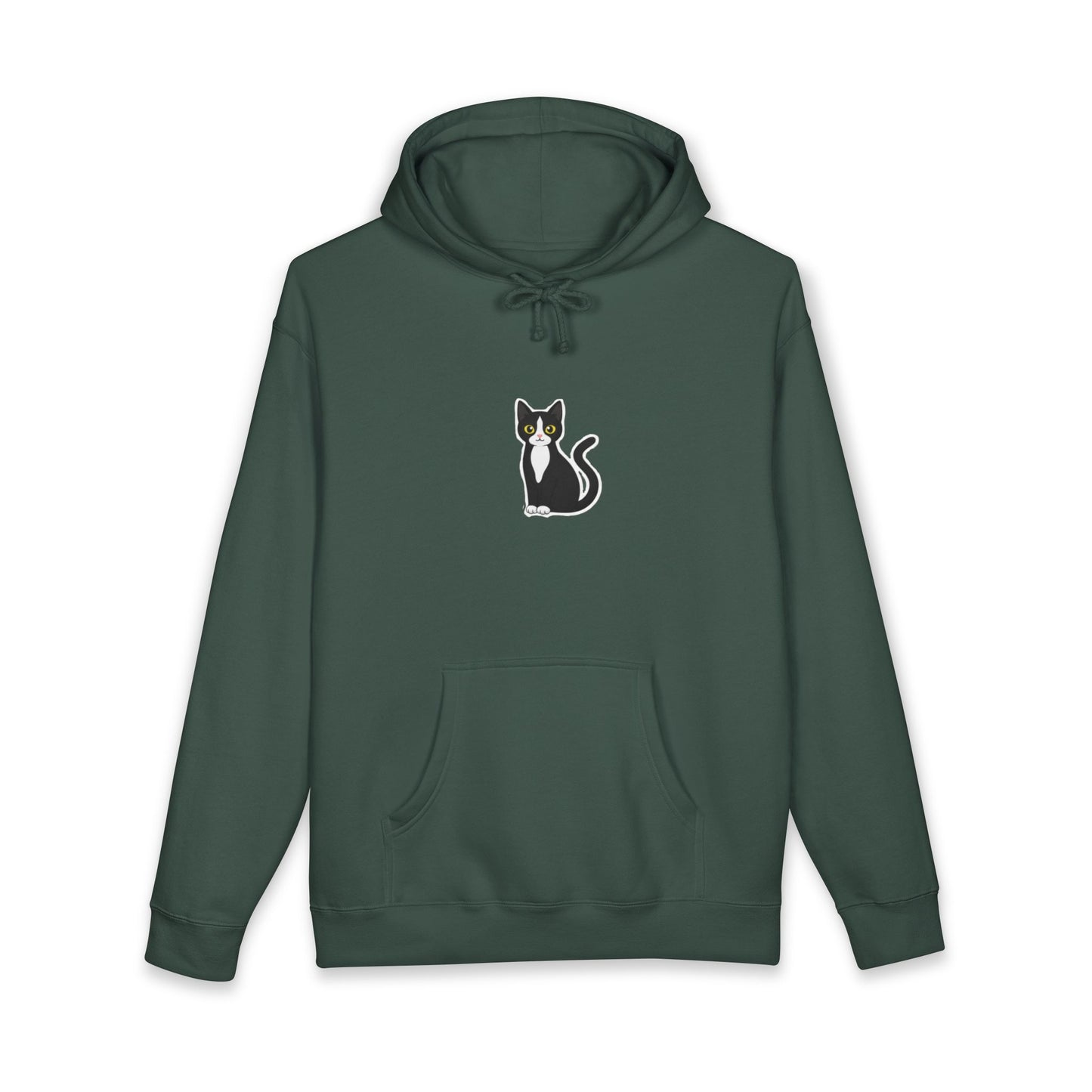 Minimal Cat Graphic Hoodie