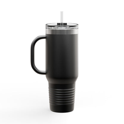 40oz Insulated Travel Mug – Double-Wall Stainless Tumbler with Straw & Handle