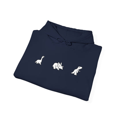 Minimal Dinosaur Trio Hoodie