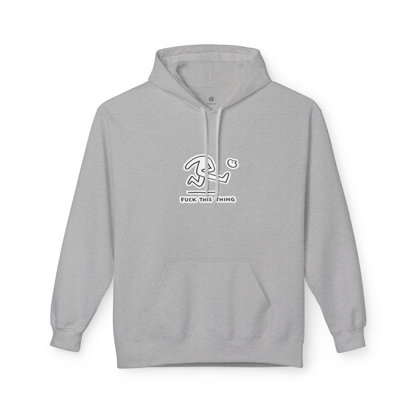 Minimalist Stick Figure Hoodie "Fuck This Thing"