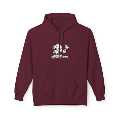 Minimalist Stick Figure Hoodie "Fuck This Thing"