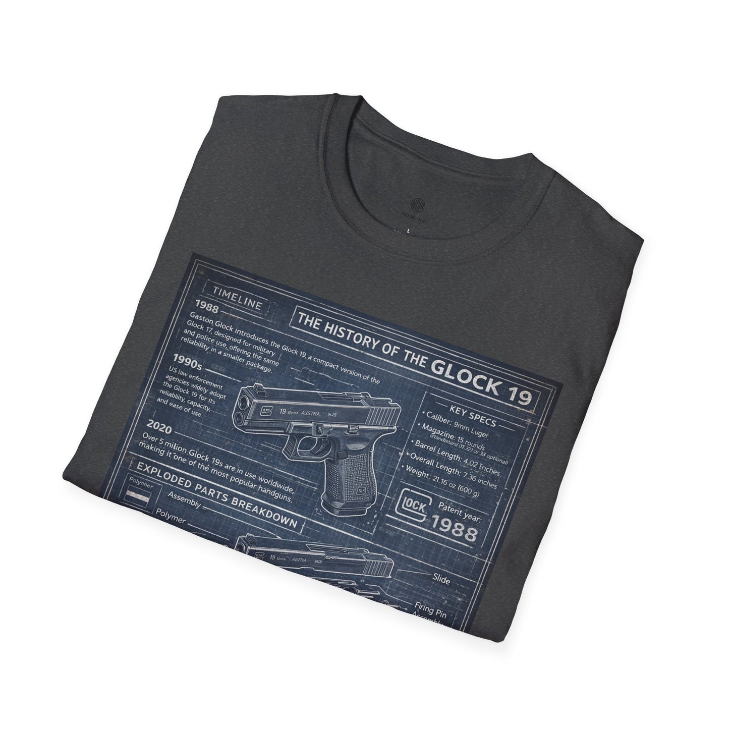 Glock 19 Blueprint T-Shirt