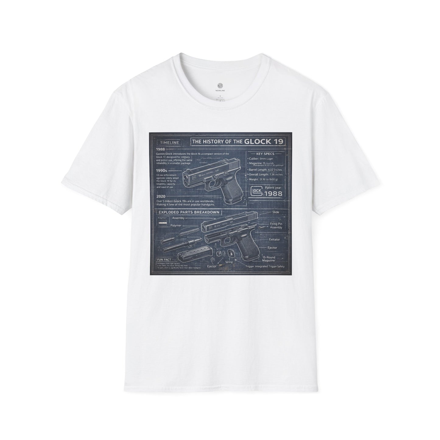 Glock 19 Blueprint T-Shirt