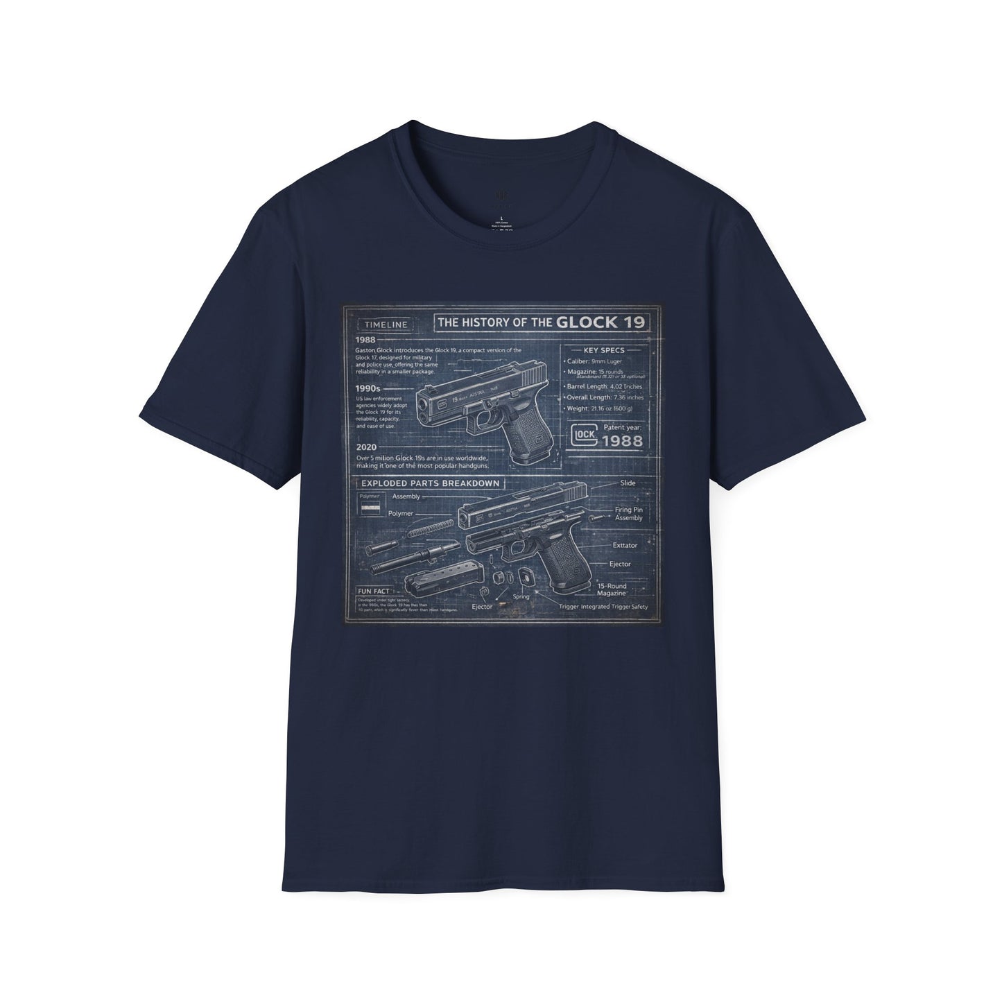 Glock 19 Blueprint T-Shirt