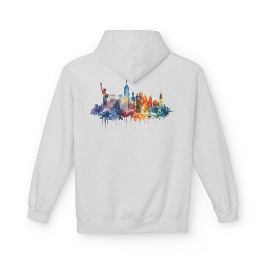 New York Skyline Watercolor Hoodie