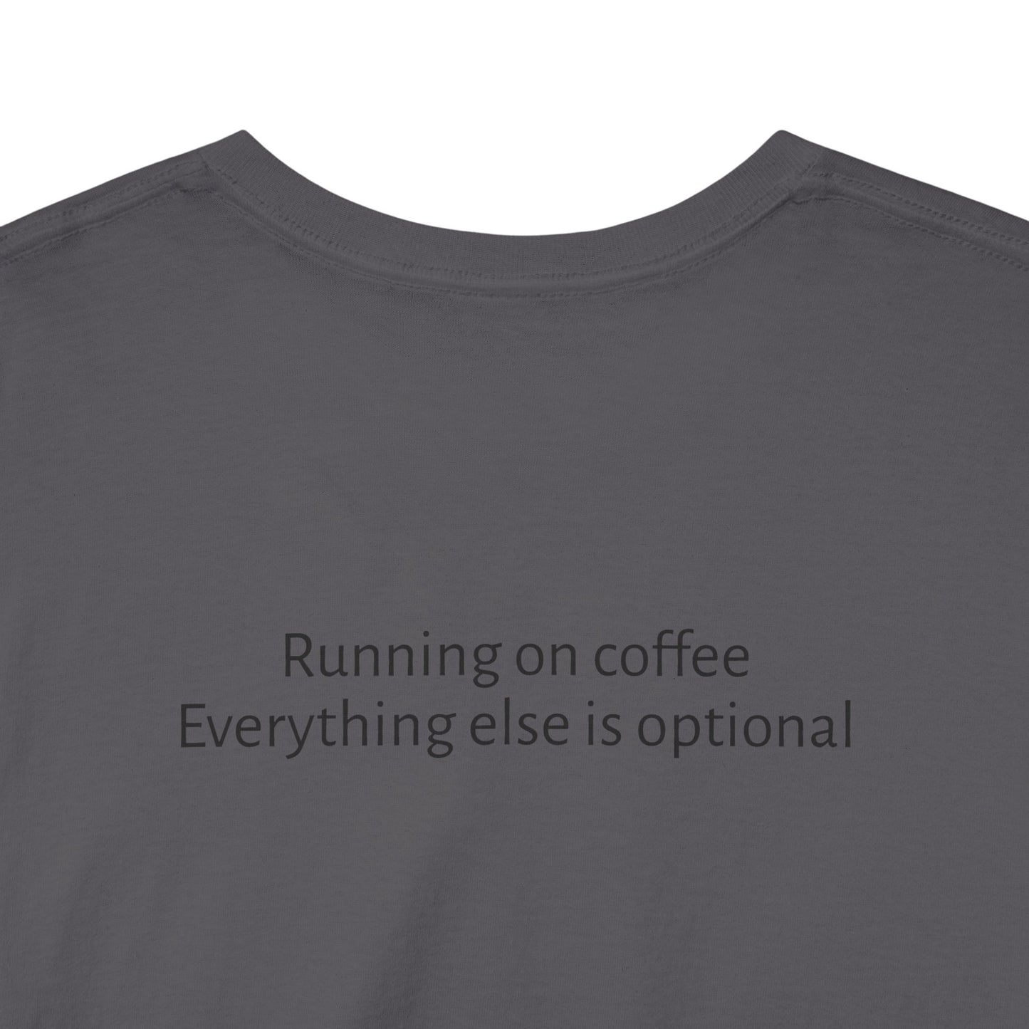 "Running on Coffee" Minimalist T-Shirt