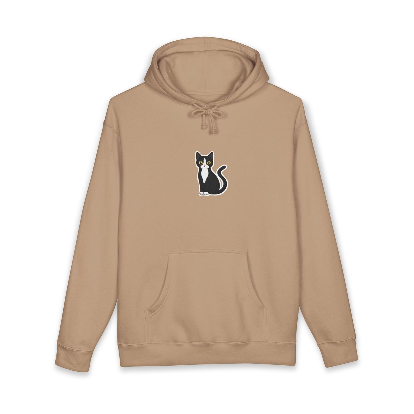 Minimal Cat Graphic Hoodie