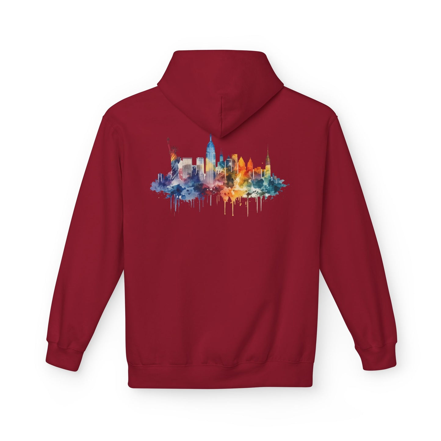 New York Skyline Watercolor Hoodie