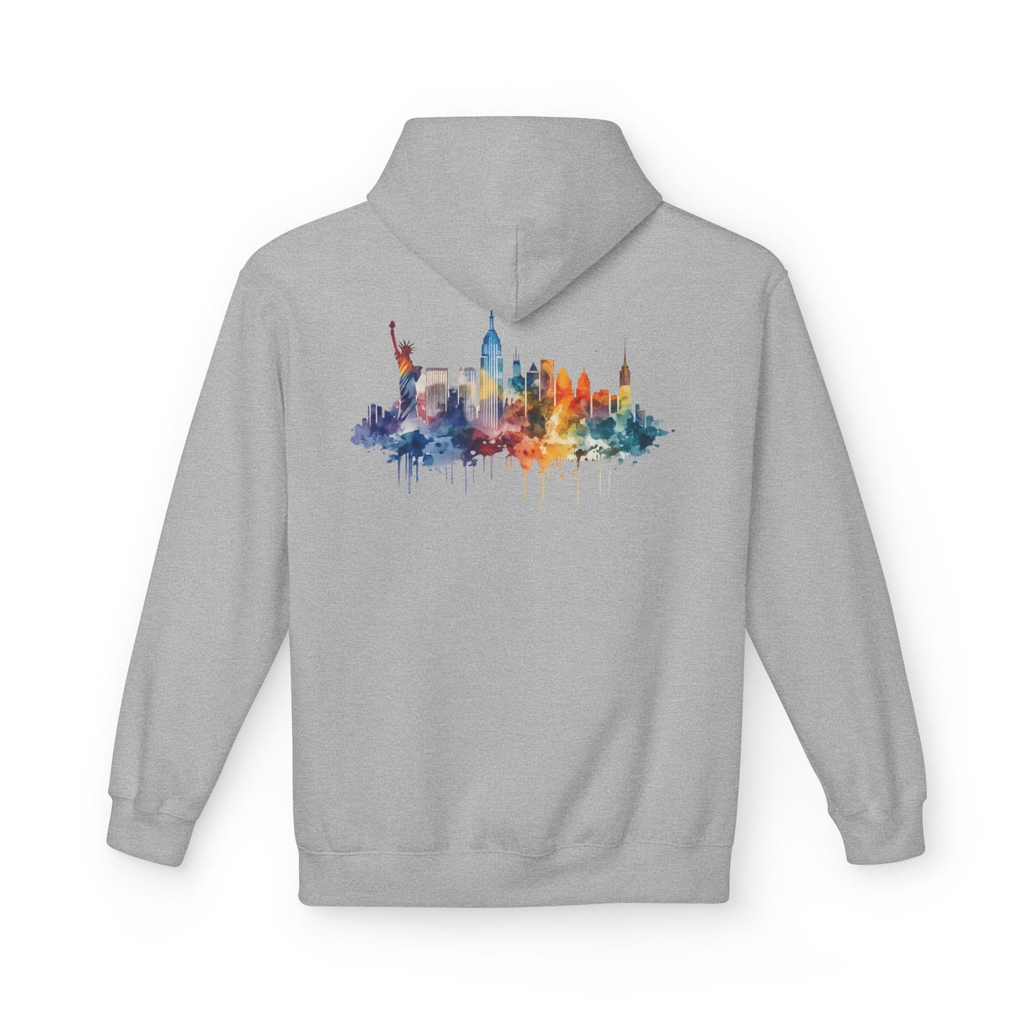 New York Skyline Watercolor Hoodie