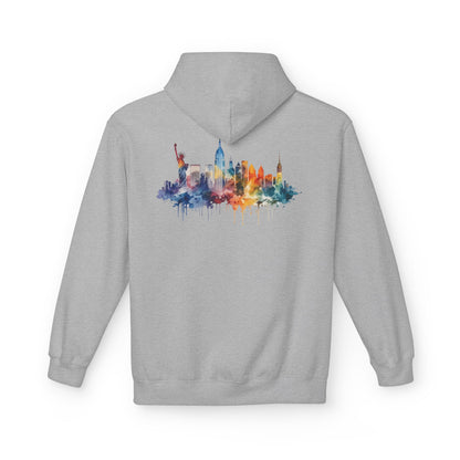 New York Skyline Watercolor Hoodie