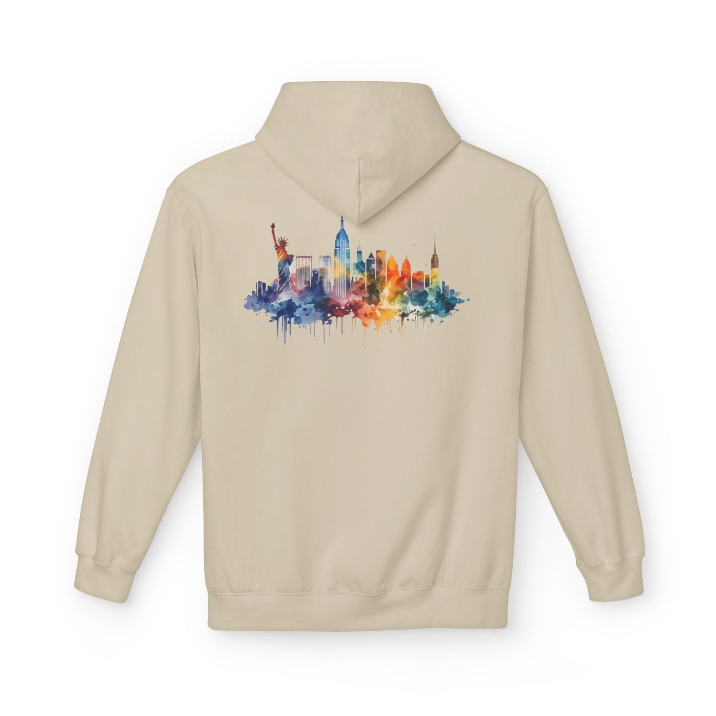 New York Skyline Watercolor Hoodie