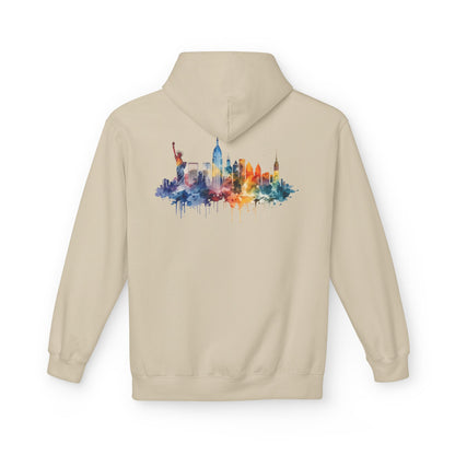 New York Skyline Watercolor Hoodie