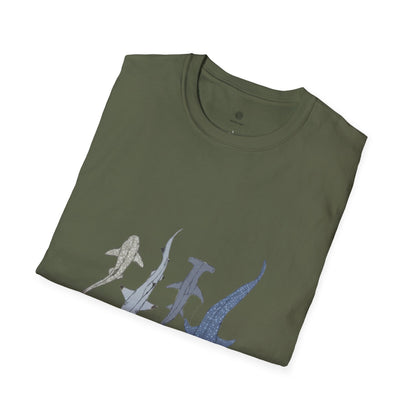 Shark Silhouette Tee - Coastal Ocean Wildlife Graphic T-Shirt