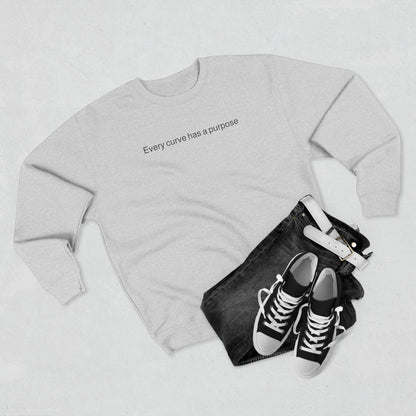 Porsche Pink Poster Crewneck Sweatshirt — "Every curve has a purpose"