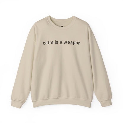 Calm Is a Weapon Sweatshirt — Starry Night Rose Graphic Crewneck