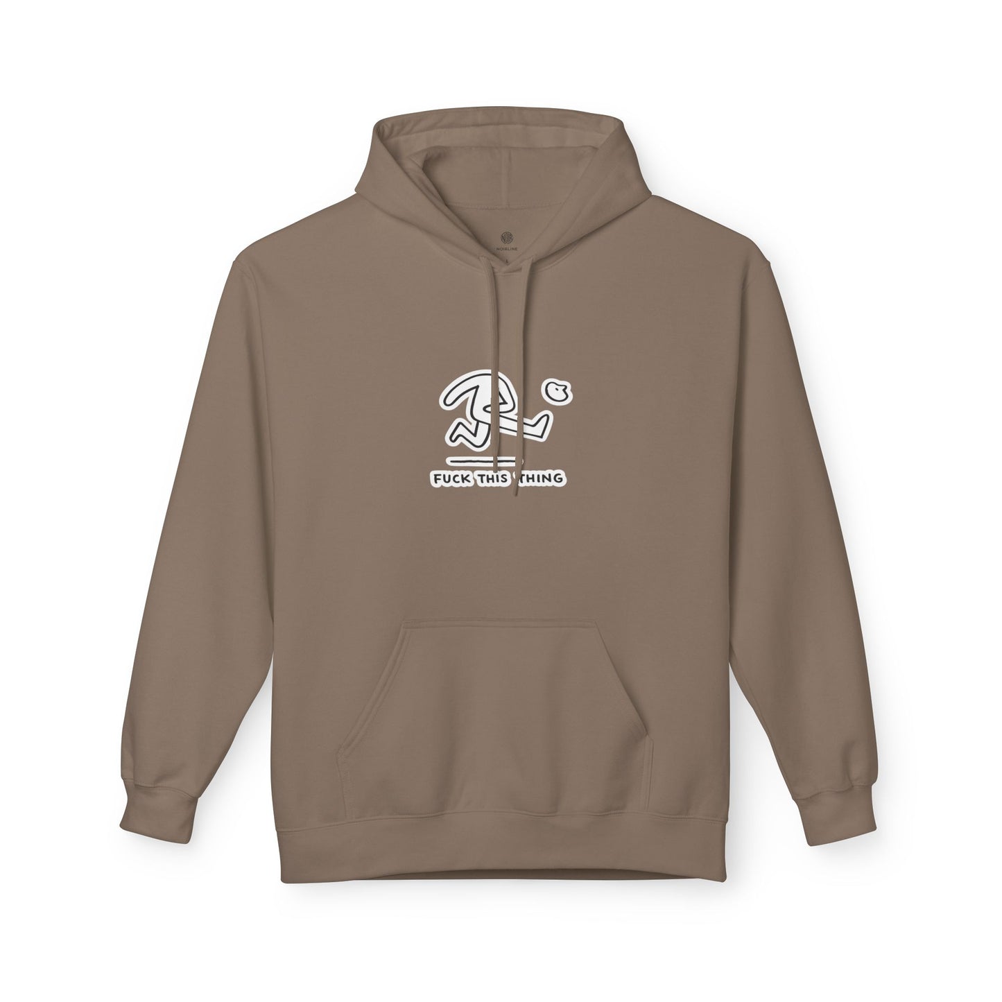 Minimalist Stick Figure Hoodie "Fuck This Thing"