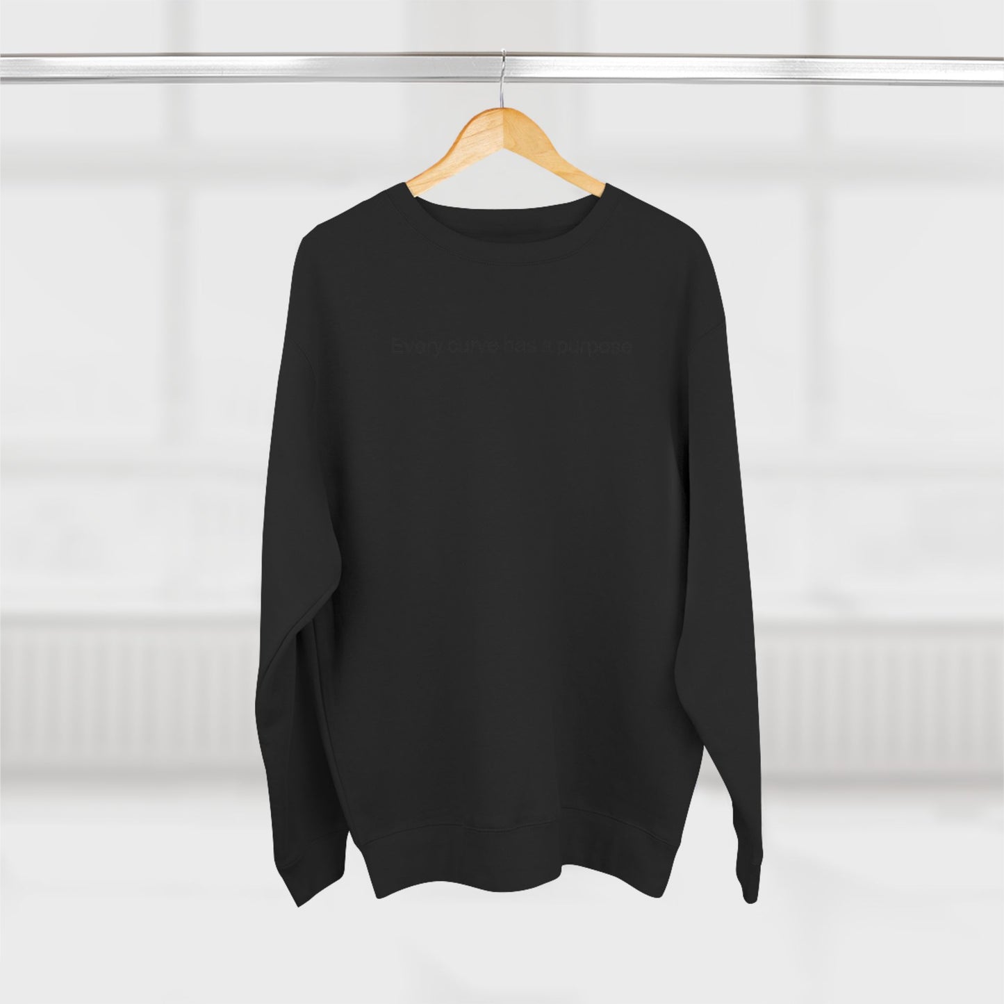 Porsche Pink Poster Crewneck Sweatshirt — "Every curve has a purpose"
